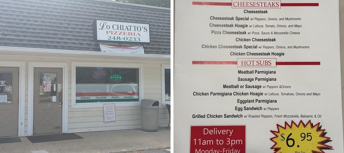Lo Chiatto's Pizzeria Menu